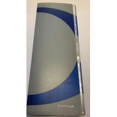 Вертикальная настольная визитница Erich Krause на 100 визиток, синего-серого цвета