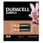 Батарейки мизинчиковые Duracell Simply AAA (LR03) алкалиновые, 2 шт/уп.