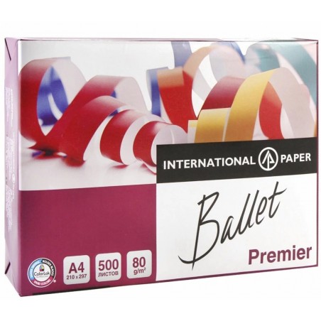 Бумага офисная Ballet Premier, Балет Премьер А4, 80 г/м² 500 лист.