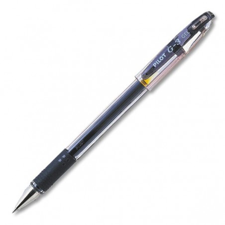 Ручка PILOT G-3, 0.38 мм, гелевые черные чернила, грип