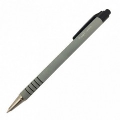 Ручка PILOT BPRK 0.7 мм шариковая автоматическая, синие чернила, серый прорезиненный корпус