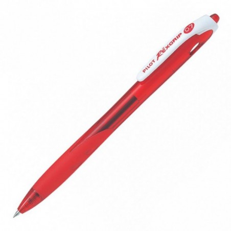Ручка PILOT RexGrip F (0.7 мм) шариковая автоматическая, красные чернила, грип