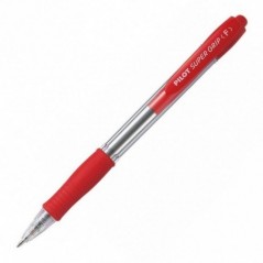 Ручка PILOT Super Grip F (0.7 мм) шариковая автоматическая, красные чернила, грип