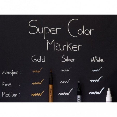 Маркер-краска PILOT Super Color, лаковый, белый, 2мм , круглый, алюминиевый корпус