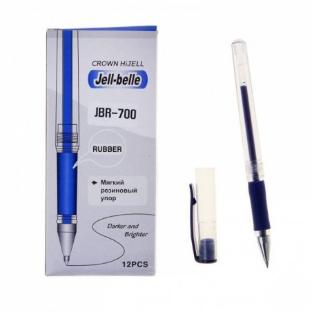 Ручка гелевая, Crown Jell-belle. JBR-700 синяя. Толщина 0,7.   Корея