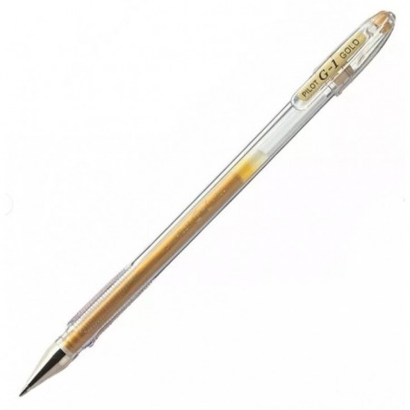 Ручка PILOT G-1, 0.7 мм, гелевые золотые чернила