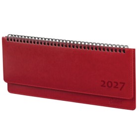 Планинг датированный 2027, 305х140 мм, GALANT "Ritter", под кожу, красный