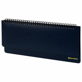 Планинг настольный недатированный (305х140 мм) BRAUBERG "Select", балакрон, 60 л., темно-синий