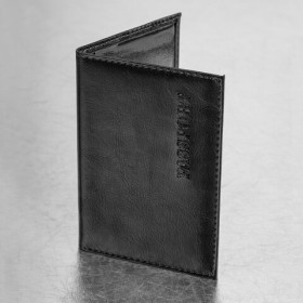 Обложка для паспорта экокожа, мягкая вставка изолон, "PASSPORT", черная, STAFF Profit