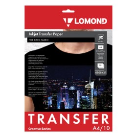 Бумага термотрансферная LOMOND для тёмных тканей, А4, 10 шт., 140 г/м 2 , 0808421