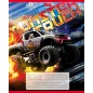 Тетрадь Hatber "MonsterTruck" , А5, 24 листа, клетка, на скобе, обложка мел. картон, с дизайном, 10 шт/уп., 24Т5В1