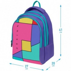 Рюкзак Berlingo inStyle "Color Block" 41*27*20см, 3 отделения, 1 карман, эргономичная спинка
