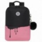 Рюкзак Grizzly, 24*34*12см, 1 отделение, 4 кармана, укрепленная спинка, черный-розовый