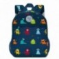 Рюкзак детский Grizzly, 22*28*10см, 1 отделение, 3 кармана, укрепленная спинка, синий