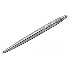 Ручка шариковая "Jotter Premium Classic Stainless Steel Chiselled"синяя, 0,7мм, корпус хром,подар.уп