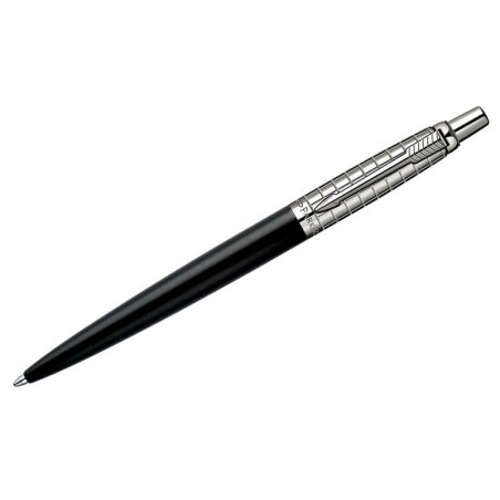 Ручка шариковая "Jotter Premium Satin Black Chiselled"синяя, 0,7мм, корпус черный/хром,подар.уп