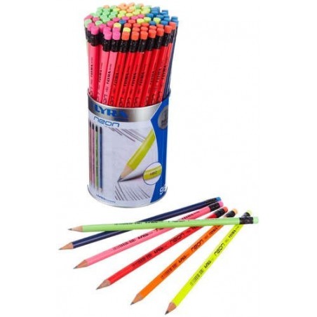 LYRA NEON HB Чернографитные карандаши с ластиком