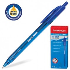 Ручка шариковая автоматичесаая синяя Erih Krause U28