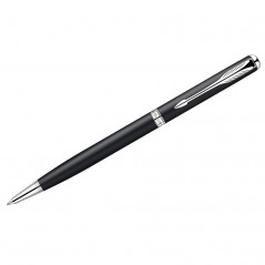 Ручка шариковая "Sonnet Matte Black СT Slim", черная, 1мм, поворотный механиз, подар.уп.