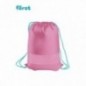 Мешок для обуви 1 отделение Först "Shiny flamingo", 350*460мм, вентиляционная сеточка, светоотражающая лента