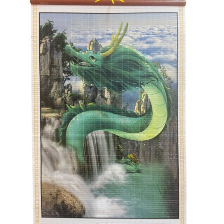Бамбуковый (жалюзи) настенный календарь 2024 год "Водный дракон" N 3.  Размер 32х75 см