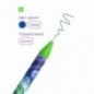 Ручка шариковая автоматическая Berlingo "Liquid Wave" синяя, 0,7мм, грип, рисунок на корпусе, 3шт., PET-бокс с ЕП