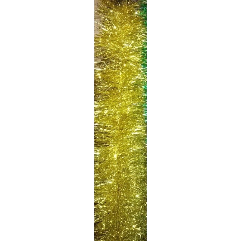 Мишура 3 метра, цвет золотой, объём 15 см