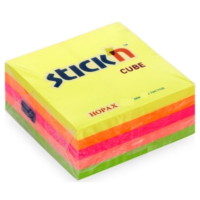 Бумага для записи с клеевым краем (стикеры) STICK'N, 76*76, 5 цветов, 400л. Stick