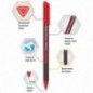 Ручка шариковая Berlingo "Triangle Twin" красная, 0,7мм, игольчатый стержень