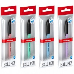 Ручка шариковая Berlingo "Instinct" синяя, 0,7мм, корпус ассорти, пакет