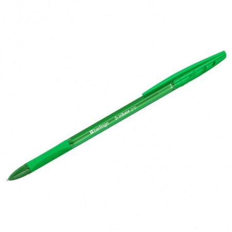 Ручка шариковая Berlingo "Tribase grip" зеленая, 1,0мм, грип
