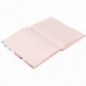 Скетчбук 80л., А5 7БЦ BG "Цветущая гортензия", матовая ламинация, розовый блок, 80г/м2