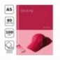 Записная книжка А5 80л. BG "Viva magenta", soft-touch ламинация, блок в точку