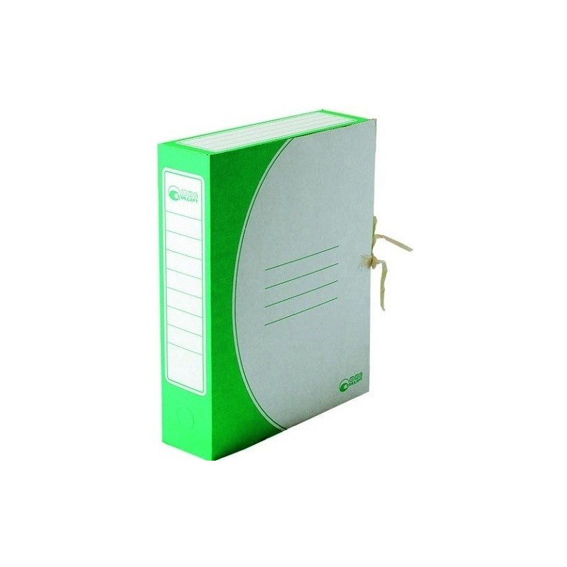 Папка архивная с завязками, 50 мм, картон цвет зеленый.