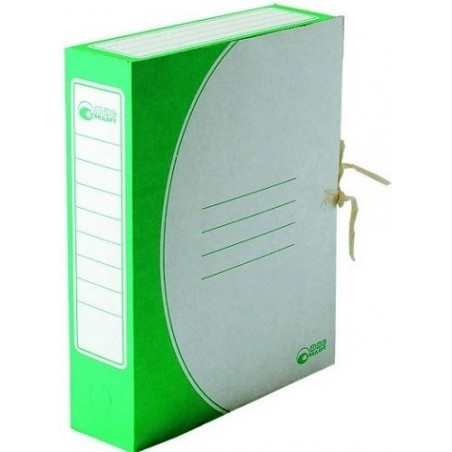 Папка архивная с завязками, 50 мм, картон цвет зеленый.