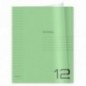 Тетрадь 12л., линия BG "UniTone. Green", пластиковая прозрачная обложка