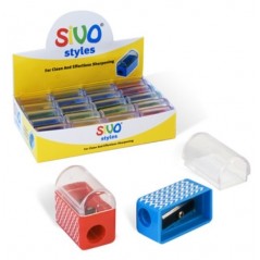 Точилка "SIVO" "Pressfit", одинарная с контейнером. Упаковка 20 шт.