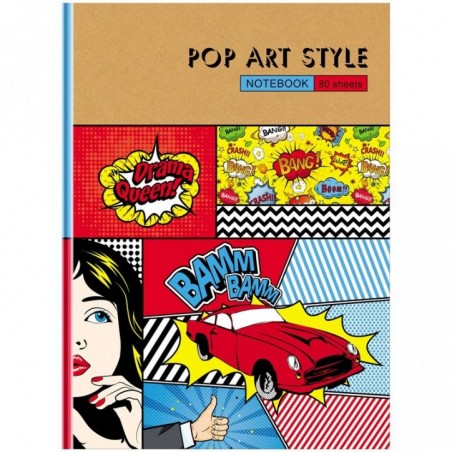 Бизнес-блокнот А4, 80л., BG "POP art", глянцевая ламинация