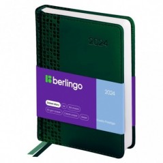 Ежедневник датированный 2024г., А6, 184л., кожзам, Berlingo "Vivella Prestige", зеленый