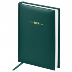 Ежедневник датированный 2024г., A6, 176л., балакрон, OfficeSpace "Ariane", зеленый