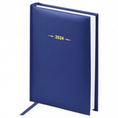 Ежедневник датированный 2024г., A6, 176л., балакрон, OfficeSpace "Ariane", синий