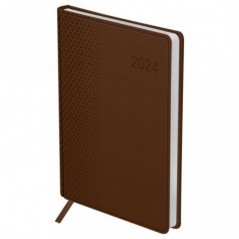 Ежедневник датированный A5, 176л., кожзам, OfficeSpace "Victor", коричневый