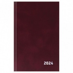 Ежедневник датированный 2024г., А5, 168л., бумвинил, OfficeSpace, бордовый