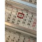 Календарь квартальный, настенный, трехблочный на 2024 год, "Владимирская икона Божей Матери", 29.5х73 см, тиснение фольгой