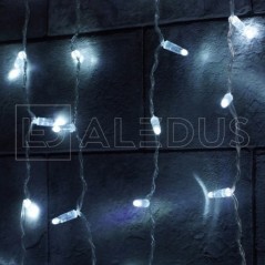 Занавес ALEDUS 2x1.5 м, прозрачный провод, ПВХ, белый, с мерцанием
