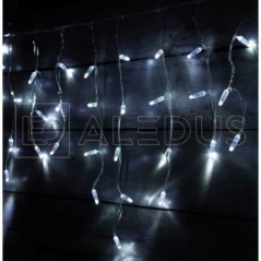 Бахрома (Айсикл) ALEDUS 3x0.5 м, прозрачный провод, ПВХ, белый, без мерцания