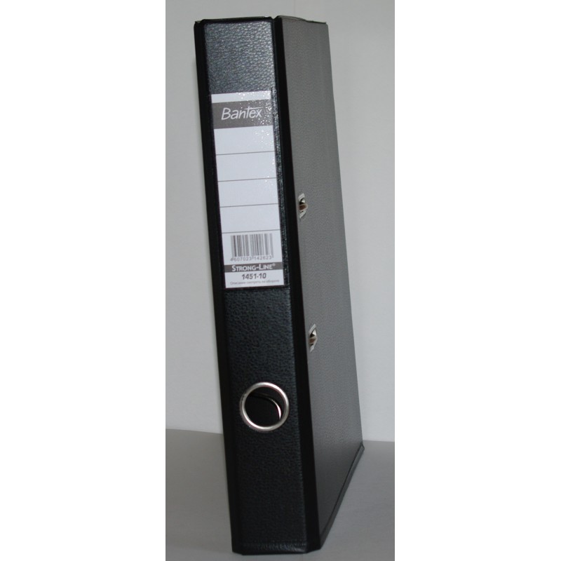 Папка регистратор с арочным механизмом  50 мм ламинат черного цвета Bantex