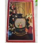 Светильник-фонарь праздничный Санта с оленем винтажая лампа музыкальный с подсветкой