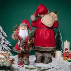Игрушка под ёлку, Дед мороз, Санта Клаус, красный, высота 31см