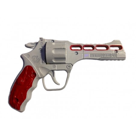 Револьвер, 16 см, металл, на блистере белого цвета